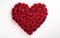 Roses heart for valentines day or wedding isolated on a white background