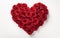 Roses heart for valentines day or wedding isolated on a white background