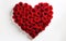 Roses heart for valentines day or wedding isolated on a white background