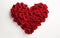 Roses heart for valentines day or wedding isolated on a white background