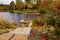 Roses and Lakeside Gazebo