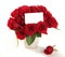 Roses in a Pot With Blank Message Sign f