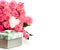 Roses & present box isolated