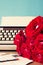Roses and typewriter
