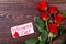 Roses and Women`s day card.