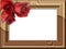 Roses on a wooden framework