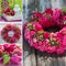 Roses wreath collage