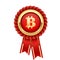 Rosette with bitcoin symbol - cryptocurrency