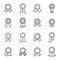 Rosette icons. Linear vector illustration