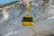 ROSH HANIKRA, ISRAEL. Yellow funicular car