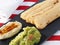 ROSQUILLETA DE CACAHUETES â€“ CRISPBREAD STICKS WITH PEANUTS, GUACAMOLE & HUMMUS