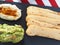 ROSQUILLETA DE CACAHUETES â€“ CRISPBREAD STICKS WITH PEANUTS, GUACAMOLE & HUMMUS