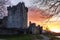 Ross castle at sunset. Killarney. Ireland