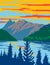 Ross Lake within Ross Lake National Recreation Area Washington State WPA Poster Art