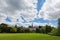 Ross-on-Wye town Wye Valley Herefordshire England uk park view towards St Mary`s church landmark