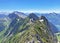 Rossalpelispitz or Rossaelplispitz and Zindlenspitz Mountains above the alpine Lake Wagitalersee Waegitalersee, Innerthal