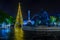 Rossio Pedro IV square, with a Christmas tree, Lisbon