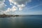 Rostock harbor exit. view over warnemÃ¼nde, the beach and the lighthouse