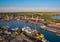 Rostov-on-Don, Russia - July 2018: Priboy shipyard - view from above