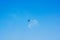 ROSTOV-NA-DONU, RUSSIA - CIRCA SEPTEMBER 2017: Russian helicopter in sky at military air parade