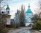 Rostov Yaroslavsky, Russia - Tourists go to the Spaso-Yakovlevsky Monastery