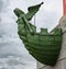 A rostrum on a rostral column on the Spit of Vasilievsky Island.