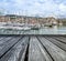 Rostrum to the sea view of Genoa