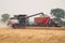 Rostselmash combine threshing wheat in Germany