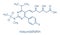 Rosuvastatin cholesterol lowering drug statin class molecule. Skeletal formula.