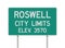 Roswell City Limits road sign