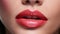 Rosy lips that are full and flawless created with Generative AI