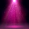 Rosy spotlights, ray, fog, smoke, Scene, Disco, Light Effects, Vector illustration