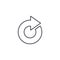 Rotate arrow, update thin line icon. Linear vector symbol