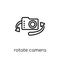 Rotate camera icon. Trendy modern flat linear vector Rotate came