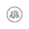 Rotate camera line icon