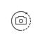 Rotate camera outline icon