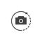 Rotate camera vector icon