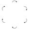 Rotate circular, radial arrows for cycle, iteration concepts. Concentric pointers for process, procedure, repetition themes.