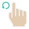 Rotate left flat icon, touch and hand gestures