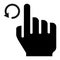 Rotate left solid icon, touch and hand gestures