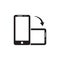 Rotate smartphone isolated icon. Device rotation symbol. Mobile screen horizontal and vertical turn.