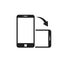 Rotate smartphone isolated icon. Device rotation symbol. Mobile screen horizontal and vertical turn