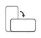 Rotate smartphone isolated icon. Device rotation symbol. Turn your device.