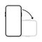 Rotate smartphone isolated icon. Device rotation symbol. Turn your device