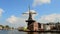 Rotated Adriaan windmill in Haarlem, Netherlands,