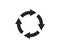 Rotating arrows circle icon. recovery, continuous and circular process symbol