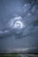 Rotating clouds above a road in north central Texas, USA.