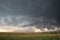 Rotating clouds of a supercell thunderstorm over the plains of northwestern Oklahoma