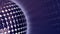 Rotating disco sphere blue close-up