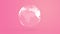 Rotating earth globe on a pink background endless video loop